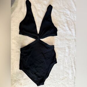 Aerie Black Cutout Bodysuit